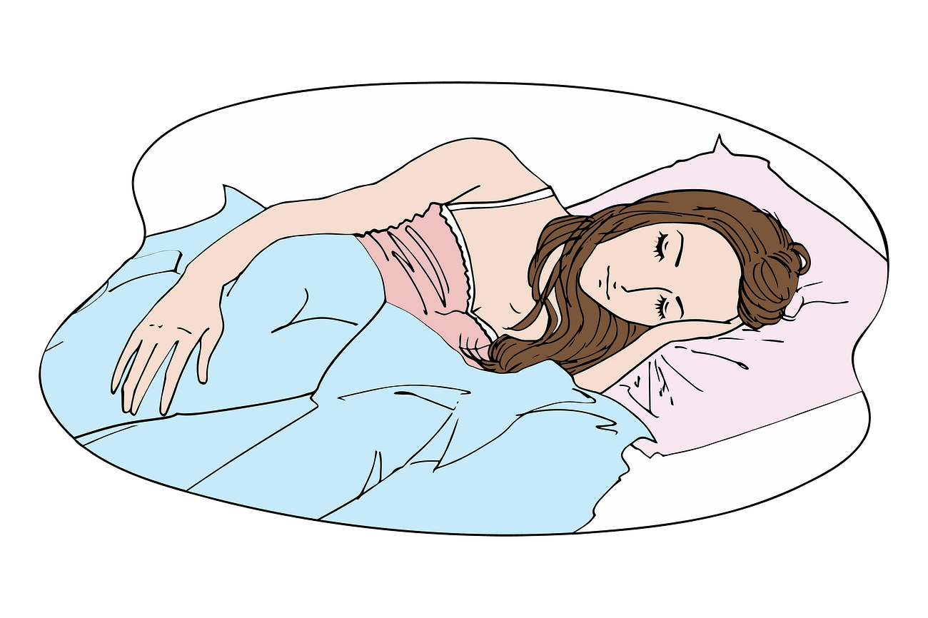 Sleeping woman png sticker, transparent